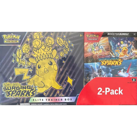 Costco Pokemon Surging Sparks 2-Pack Trainer Box and Booster Bundle - Miscellaneous Cards & Products (MCAP)